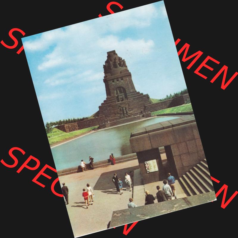 Ansichtskarten DDR Bezirk Leipzig, Leipzig Stadt in Farbe, 1974, Völkerschlacht-Denkmal, gelaufen Stempel von 1974, mit 10 Pfennig Briefmarke. Ansichtskarte bzw.... Sammlung