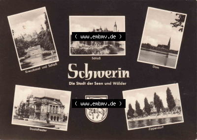 AK DDR, Bezirk Bezirk Schwerin, Kreis Güstrow, Stadt-Güstrow in sw - schwarzweiß DDR, Schwerin Die Stadt der Seen und Wälder... Sammlung