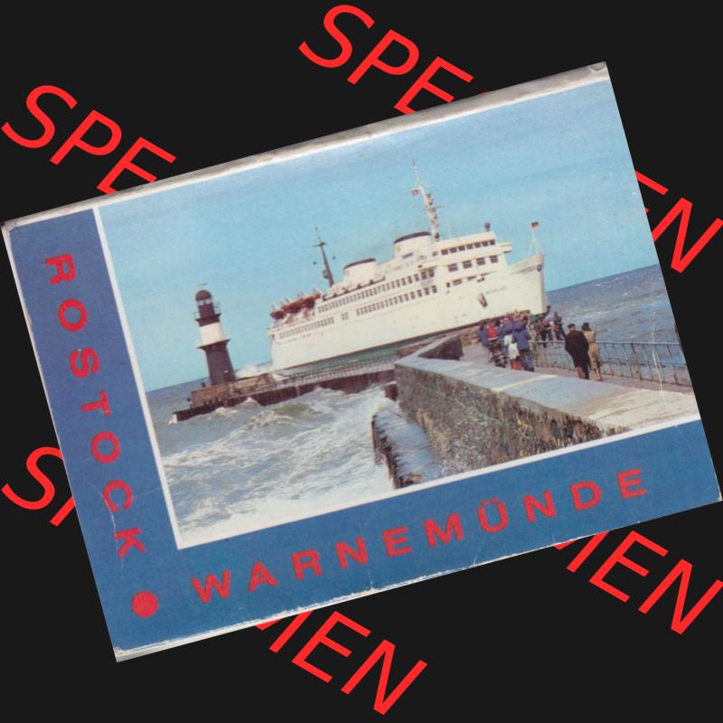 Fotos DDR Bezirk Rostock, Stadtkreis Rostock, Hansestadt Rostock-Warnemünde, Leporello mit 10 Ansichten Umschlag Rostock Warnemünde, mit An der Mole. DDR Bezirk... Sammlung