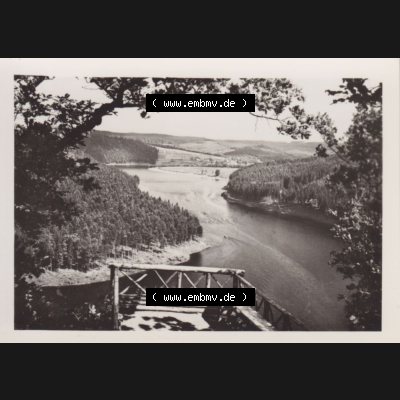 Fotos DDR, Bezirk Gera, Kreis Jena, Am Stausee der Saaletalsperre, Verlag Bildverlag Photo-König 1967, Lobenstein Blick vom Heinrichstein. Foto-Handabzüge... Sammlung