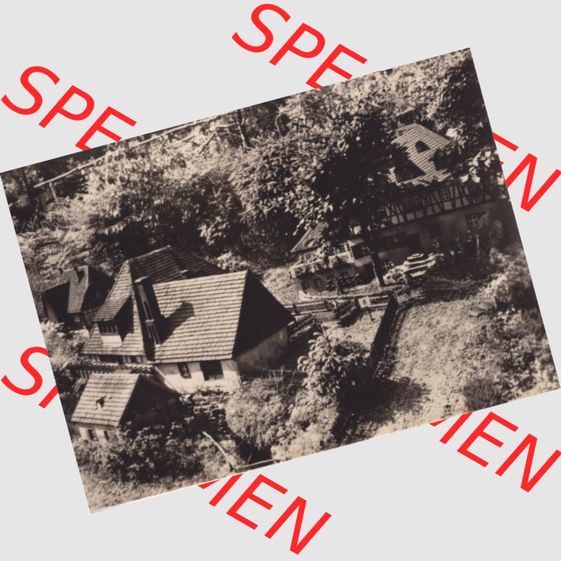 Fotos DDR, Bezirk Karl-Marx-Stadt, Kreis Flöha, Oederan/Sa. Klein-Erzgebirge 1975, 10 Fotobildchen, Verlag Erhard Neubert KG, Ansicht Frohnauer Hammer.... Sammlung