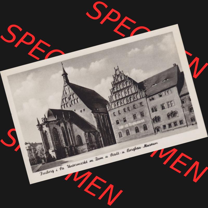Ansichtskarte DDR, Bezirk Frankfurt (Oder), Kreis Fürstenwalde, Freiberg i. Sa. Untermarkt am Dom und Stadt u. Bergbau-Museum. Ansichtskarte... Sammlung