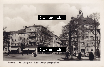 Postplatz - Karl-Marx-Straßenblick, DDR-Zeiten Bezirk Karl-Marx-Stadt Sammlung