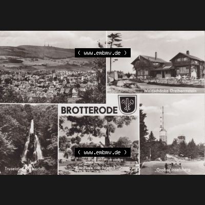 Fotos DDR, Bezirk Erfurt, Kreis Gotha, Allgemein Brotterode Großer Inselberg, Mehrbildkarte (1) Sammlung