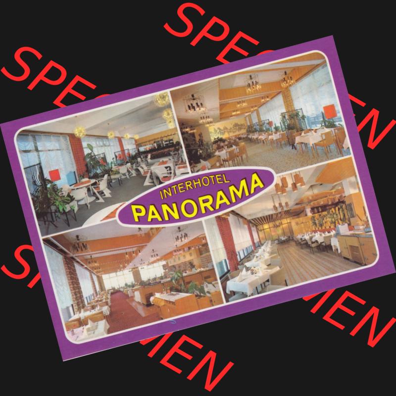 Alte Ansichtskarte DDR Bezirk Suhl, Kreis Schmalkalden-Meiningen, Oberhof AK-Mappe von 1988, Interhotel Panorama. Alte Ansichtskarten aus einer Mappe aus dem Jahr 1988 der DDR,... Sammlung