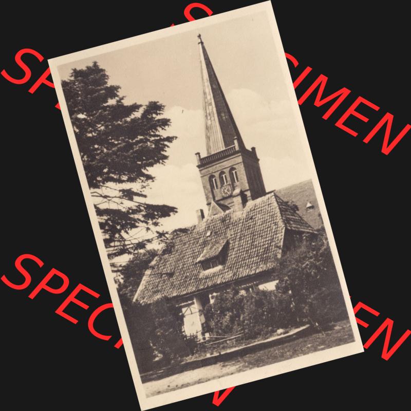 Alte Ansichtskarte DDR Bezirk Rostock, Kreis Rügen (Insel Rügen), Stadt Bergen - Ansicht mit Bergener Kirche 1953, Bergen auf Insel Rügen, mit Kirche von... Sammlung