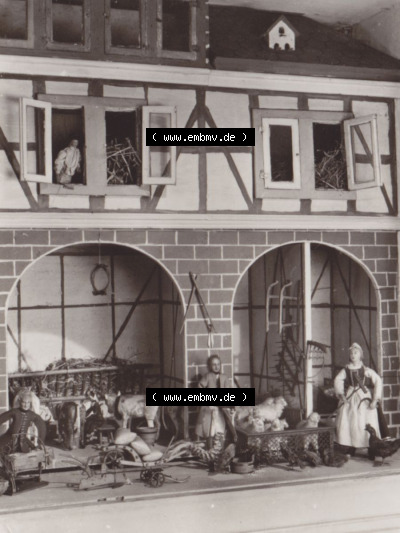 Arnstadt Schloss-Museum Mon Plaisir 1977, Puppenstadt, Bauernhof, Kunstanstalt Straub & Fischer, Meiningen Sammlung