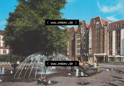Stadtkreis Rostock, Hansestadt Rostock Rostocker Universitätsplatz. Alte Ansicht in der DDR Bezirk Rostock Sammlung