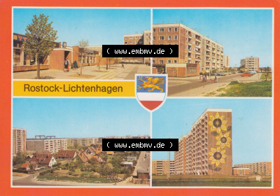 Hansestadt Rostock 1986, Rostock - Lichtenhagen, Erna-Wilken-Straße, Wilhelm-Hörning-Straße. Alte Ansicht Sammlung