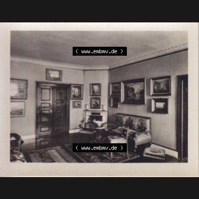 Fotos DDR, Bezirk Potsdam, Kreis Potsdam - Sanssouci 1958, Schloss Charlottenhof, Wohnzimmer. Fotos aus DDR-Zeiten Bezirk Potsdam der Deutschen Demokratischen Republik vom... Sammlung