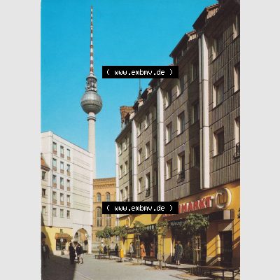 Alte Ansichtskarten der DDR, Berlin Hauptstadt der DDR, Mappe von 1988, Berlin - Nikolaiviertel. Alte digitalisierte DDR Postkarte aus privater Sammlung, Mappe mit Berliner... Sammlung