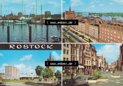 Hansestadt Rostock 1978, Blick zum Stadthafen Interhotel Warnow, Kröpeliner Straße. DDR Bezirk Rostock, Stadtkreis Rostock,... Sammlung