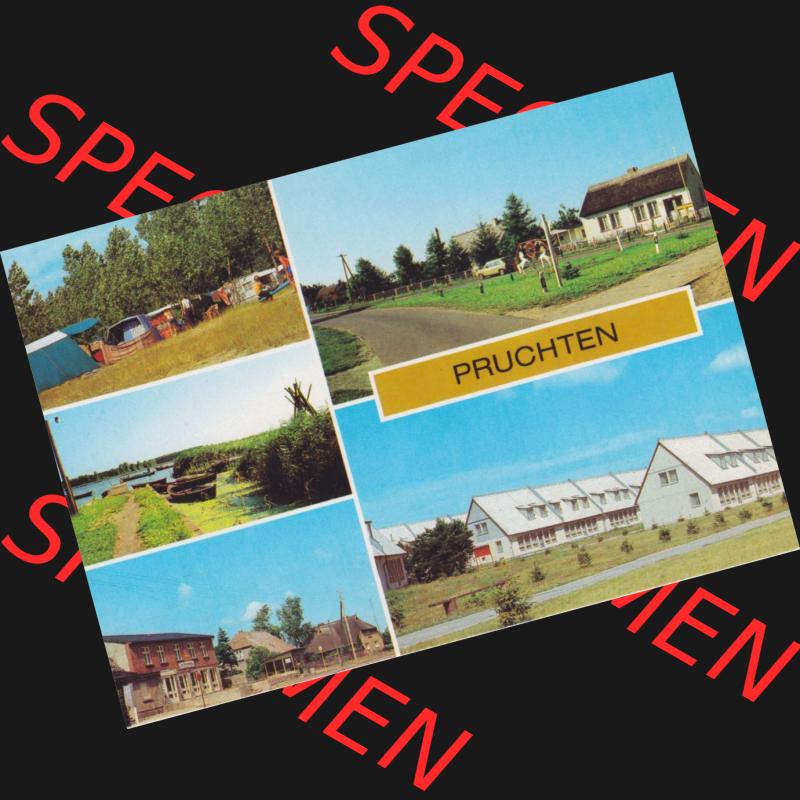 Alte Ansichtskarte DDR Bezirk Rostock, Kreis Ribnitz-Damgarten, Allgemein 1982, Pruchten Zeltplatz, An der Barthe, Gaststätte Zum Fährmann. Alte Ansichtskarte... Sammlung
