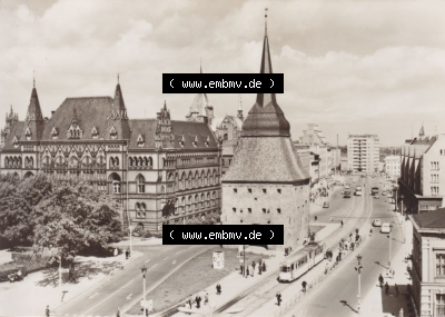 Ansichtskarte DDR Bezirk Rostock, Stadtkreis Rostock, Hansestadt Rostock Ansicht 1973, Rostocker Stein Tor, Einbildkarte. Alte... Sammlung
