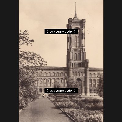Ansichtskarten DDR Bezirk Berlin, Stadt Berlin in s/w 1963, Rathaus von Berlin in der DDR. Stadtansichten der Stadt Berlin, mit alter Ansicht in Schwarzweiß der Hauptstadt... Sammlung