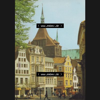 Alte Ansichtskarte mit Ansichten der DDR Bezirk Rostock, Stadtkreis Rostock, Hansestadt Rostock Rostocker Kröpeliner Straße. Alte Ansicht in der DDR Bezirk Rostock,... Sammlung