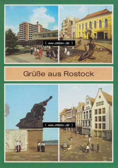 Stadtkreis Rostock, Hansestadt Rostock Barocksaal, Matrosen-Denkmal, Kröpeliner Straße. Alte Ansicht Sammlung