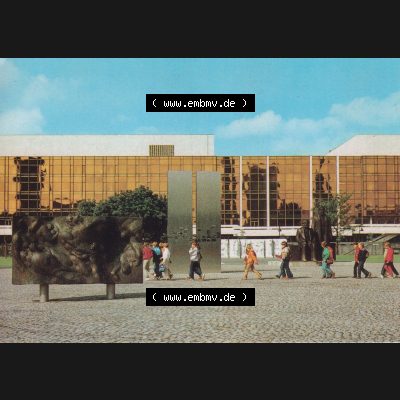 Alte Ansichtskarten der DDR, Berlin Hauptstadt der DDR, Mappe von 1988, Palast der Republik in Berlin der DDR. Alte digitalisierte DDR Postkarte aus privater Sammlung, Mappe... Sammlung