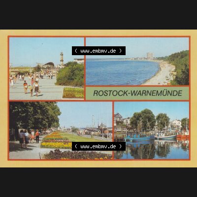 Ansichtskarten DDR Bezirk Rostock, Stadtkreis Rostock, Hansestadt Rostock-Warnemünde Strand, Strandpromenade, Am Alten Strom. DDR Bezirk Rostock, Stadtkreis Rostock,... Sammlung