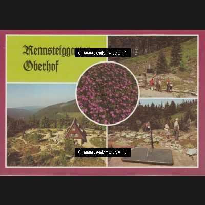 Alte Ansichtskarte DDR Bezirk Suhl, Kreis Schmalkalden-Meiningen, Oberhof AK-Mappe von 1988, Rennsteiggarten Oberhof. Alte Ansichtskarten aus einer Mappe aus dem Jahr 1988 der... Sammlung