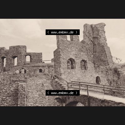 Fotos DDR, Bezirk Karl-Marx-Stadt, Kreis Brand-Erbisdorf, Klein-Stadt Frauenstein Frauenstein, Burgruine. Fotos in s/w bzw. in schwarzweiß der Burgruine... Sammlung