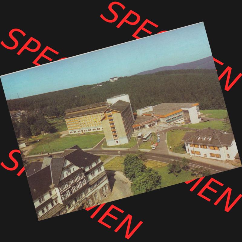 Alte Ansichtskarte DDR Bezirk Suhl, Kreis Schmalkalden-Meiningen, Oberhof AK-Mappe von 1988, Staatlich anerkannter Erholungsort FDGB Oberhof. Alte Ansichtskarten aus einer Mappe... Sammlung