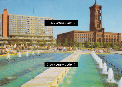 Stadt Berlin Ansicht in Farbe 1981, Rathaus, Berlin Hauptstadt der DDR Sammlung