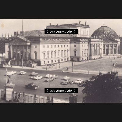 Ansichtskarte DDR Bezirk Berlin, Stadt Berlin in s/w 1973, Nationale Kulturstätten, Deutsche Staatsoper in Berlin. Stadtansichten der Stadt Berlin, mit Ansicht der... Sammlung