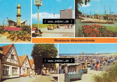Hansestadt Rostock-Warnemünde 1979, Am Leuchtturm, Strandpromenade mit Hotel, Am Strom, Theodor-Körner-Straße Sammlung