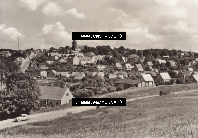 Kreis Rügen (Insel Rügen), Stadt Bergen 1972, Stadtansicht, Bergen auf Insel Rügen Sammlung