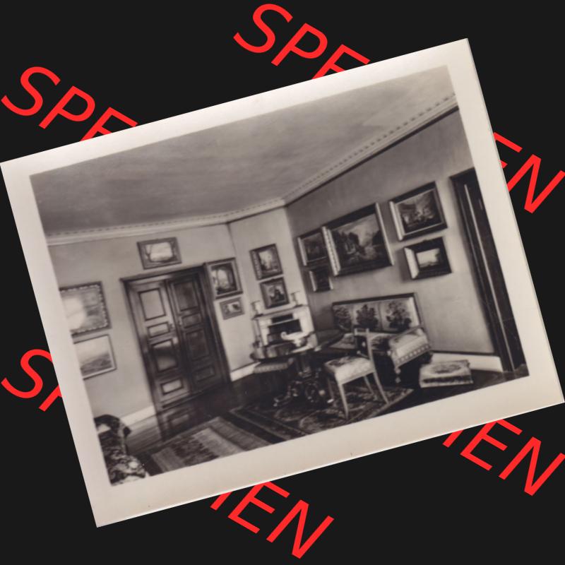 Fotos DDR, Bezirk Potsdam, Kreis Potsdam - Sanssouci 1958, Schloss Charlottenhof, Wohnzimmer. Fotos aus DDR-Zeiten Bezirk Potsdam der Deutschen Demokratischen Republik vom... Sammlung
