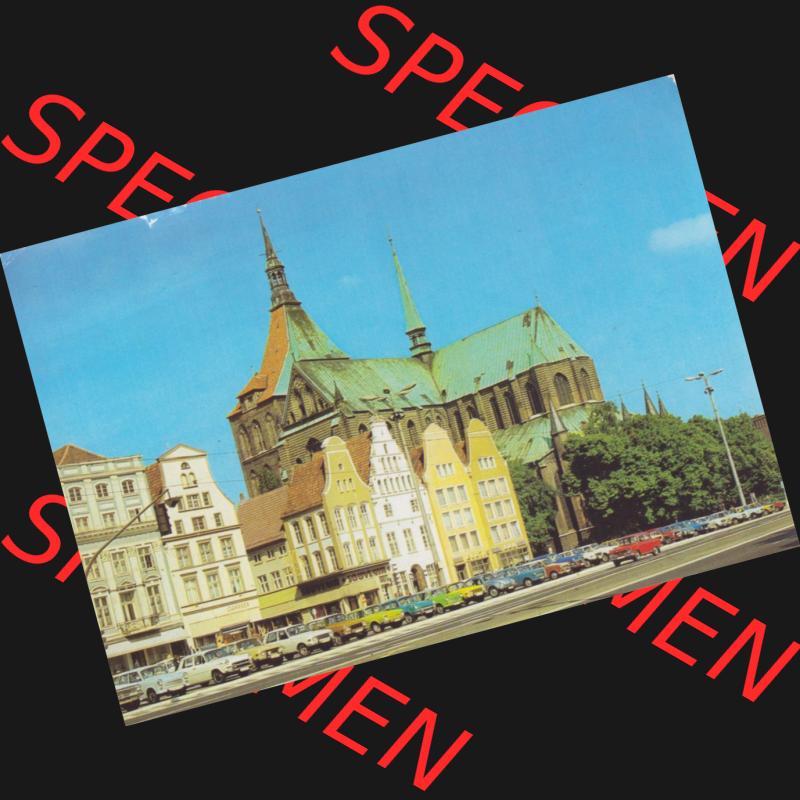 Ansichtskarte DDR Bezirk Rostock, Stadtkreis Rostock, Hansestadt Rostock Ansicht 1986, Ernst-Thälmann-Platz, Einbildkarte. Alte Ansicht in Farbe / Color der DDR... Sammlung