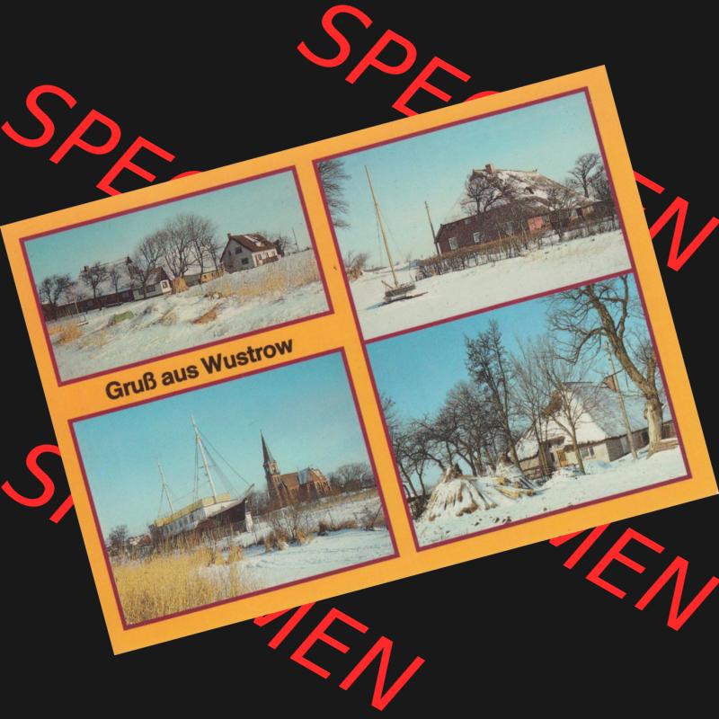 Alte Ansichtskarte DDR Bezirk Rostock, Kreis Ribnitz-Damgarten, Ostseebad Wustrow Gruss aus Wustrow, Fischerkaten, Blick zur Kirche . Alte Ansichtskarte mit Ansichten der... Sammlung