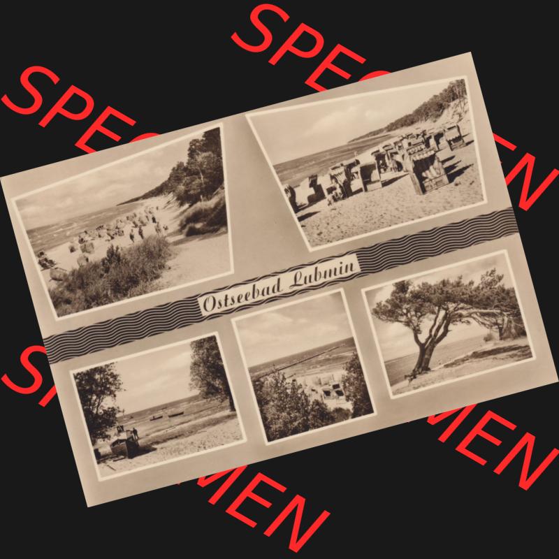 Alte Ansichtskarte DDR Bezirk Rostock, Kreis Greifswald Ostseebad Lubmin in s/w 1965, Ostseebad Lubmin. Alte Ansichtskarte mit einer Ansicht vom Ostseebad Lubmin zu DDR-Zeiten.... Sammlung