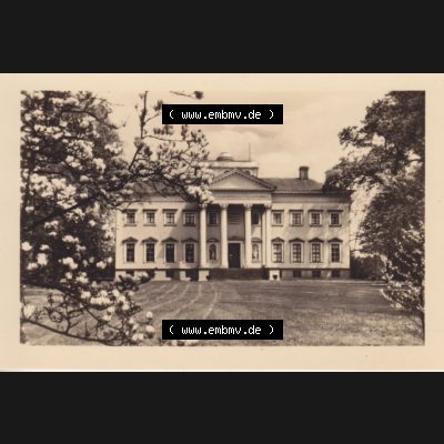 Altes Foto Wörlitz DDR Bezirk Halle, Kreis Wittenberg, Wörlitzer Park 1950-er Jahre in s/w, 1959, 1. Das Schloss-Museum. Serie von 1959 vom Heldge-Verlag... Sammlung