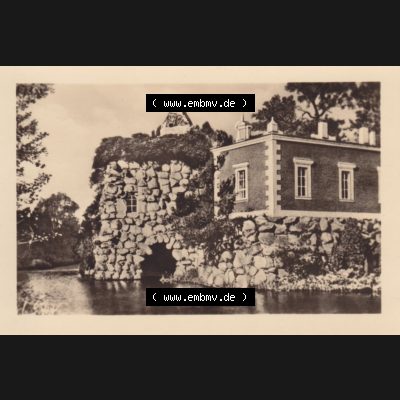 Altes Foto Wörlitz DDR Bezirk Halle, Kreis Wittenberg, Wörlitzer Park 1950-er Jahre in s/w, 1959, 2. Der Stein. Serie von 1959 vom Heldge-Verlag KG,... Sammlung