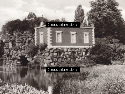 Altes Foto Wörlitz DDR Bezirk Halle, 1976, Stein und Villa Hamilton, DDR-Zeiten Bezirk Halle Sammlung