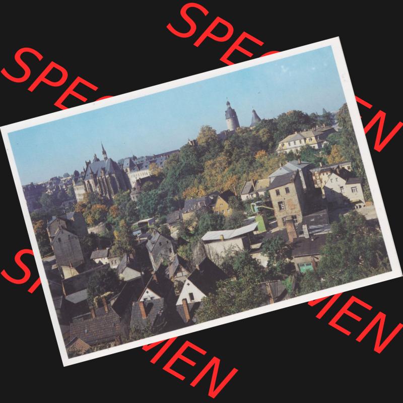 Ansichtskarten DDR Bezirk Leipzig, Kreis Altenburg, Schloss Altenburg 1988, Blick vom Schlosskomplex (1). Alte Ansichtskarten in der DDR, 1. Auflage 1988... Sammlung