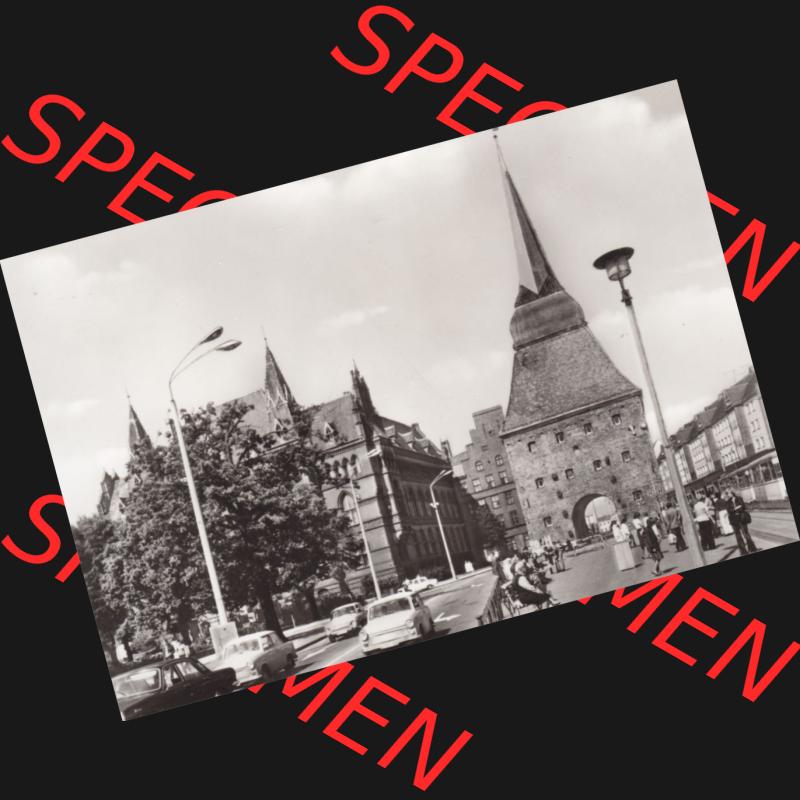 Ansichtskarte DDR Bezirk Rostock, Stadtkreis Rostock, Hansestadt Rostock Ansicht 1979, Rostocker Steintor, Einbildkarte, Schwarzweiß. Alte Ansicht in Schwarzweiß... Sammlung
