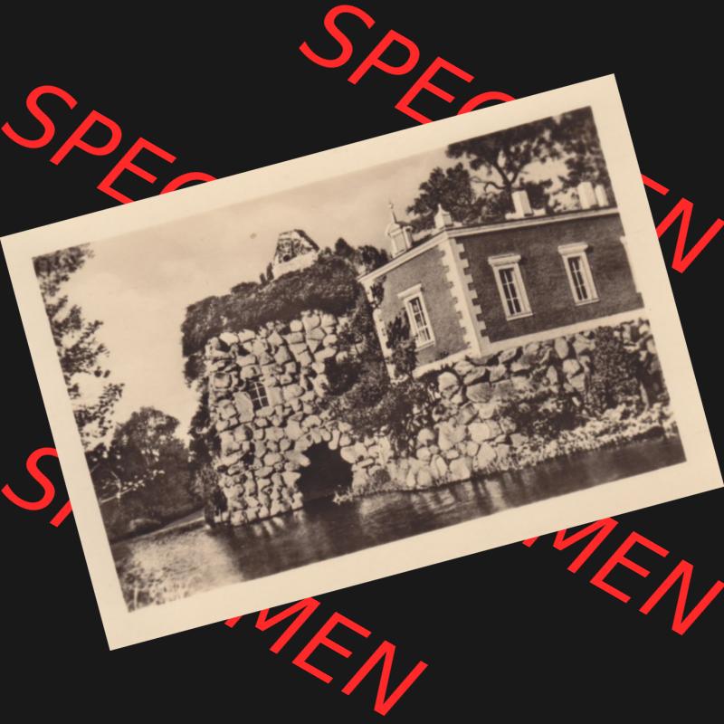 Altes Foto Wörlitz DDR Bezirk Halle, Kreis Wittenberg, Wörlitzer Park 1950-er Jahre in s/w, 1959, 2. Der Stein. Serie von 1959 vom Heldge-Verlag KG,... Sammlung
