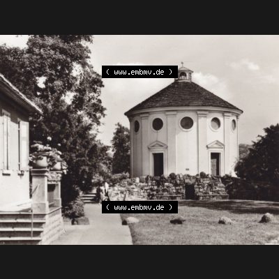 Altes Foto Wörlitz DDR Bezirk Halle, Kreis Wittenberg, Wörlitzer Park 1970-er Jahre in s/w, 1976, Vesta-Tempel. Foto-Abzüge aus DDR-Zeiten Bezirk Halle... Sammlung