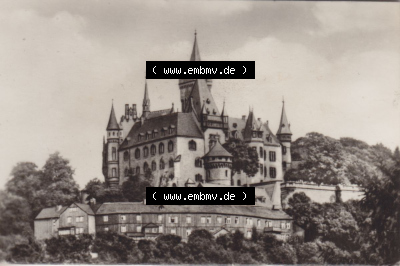 Stadt Wernigerode am Harz 1970, Schloss Feudalmuseum. Das alte Foto Sammlung
