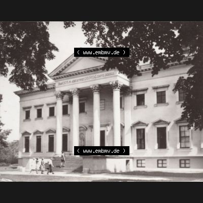 Altes Foto Wörlitz DDR Bezirk Halle, Kreis Wittenberg, Wörlitzer Park 1970-er Jahre in s/w, 1976, Wörlitzer Schloss. Foto-Abzüge aus DDR-Zeiten Bezirk... Sammlung