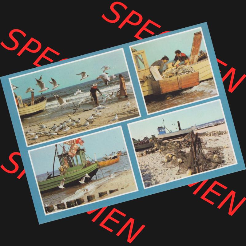 Ansichtskarte DDR Bezirk Rostock, Kreis Wolgast, Insel Usedom, Küstenfischerei der Insel Usedom. Alte Ansichtskarte der DDR Bezirk Rostock, Kreis Wolgast, Insel... Sammlung