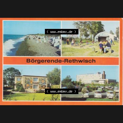Ansichtskarten DDR Bezirk Rostock, Kreis Bad Doberan 1986, Börgerende-Rethwisch, Strand, Kinderspielplatz, Ferienheim VEB Energiekombinat Potsdam. Alte Ansichtskarte... Sammlung