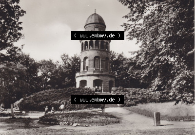 Ansichtskarten DDR Bezirk Rostock, Kreis Rügen, Stadt Bergen, Rugardturm 1977, Planet-Verlag Berlin, Rugardturm (1) Sammlung