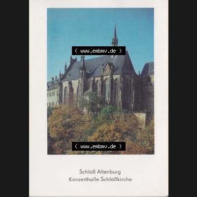 Ansichtskarten DDR Bezirk Leipzig, Kreis Altenburg, Schloss Altenburg 1988, Umschlag Schloss Altenburg (1). Alte Ansichtskarten in der DDR, 1. Auflage 1988... Sammlung