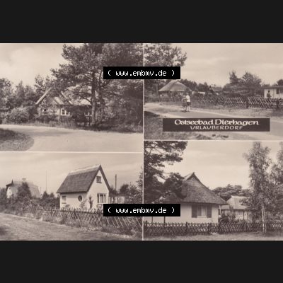 Ansichtskarte DDR Bezirk Rostock, Kreis Ribnitz-Damgarten, Ostseebad Dierhagen mit Ansicht 1972, Ostseebad Dierhagen - Urlauberdorf, VEB Ansichtskartenverlag Köthen .... Sammlung