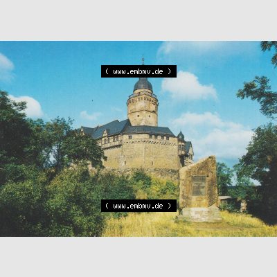Ansichtskarten DDR Burgen unserer Heimat 1990, Burg Falkenstein im Harz. Alte Ansichtskarten aus einer Mappe aus dem Jahr 1990 der DDR, Produziert und vertrieben in der Deutschen Demokratischen... Sammlung