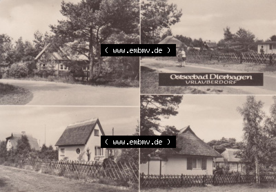 Ansichtskarte DDR Bezirk Rostock, Kreis Ribnitz-Damgarten, Ostseebad Dierhagen mit Ansicht 1972, Ostseebad Dierhagen - Urlauberdorf,... Sammlung